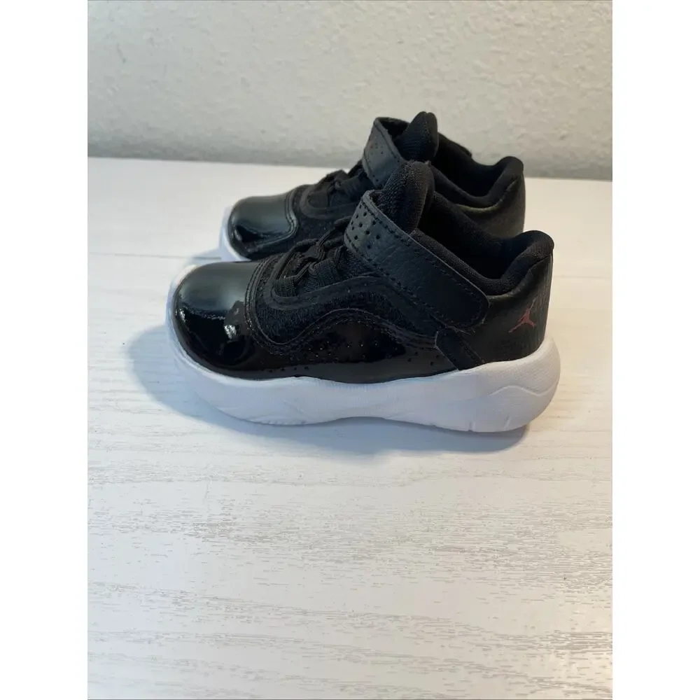 Nike Jordan 11 CMFT Low Shoes Toddler 6C Black Patent Leather Strap CZ0906-005